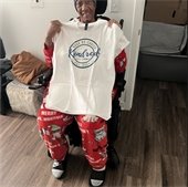 People First Program Participant showcasing Kindred community shirt