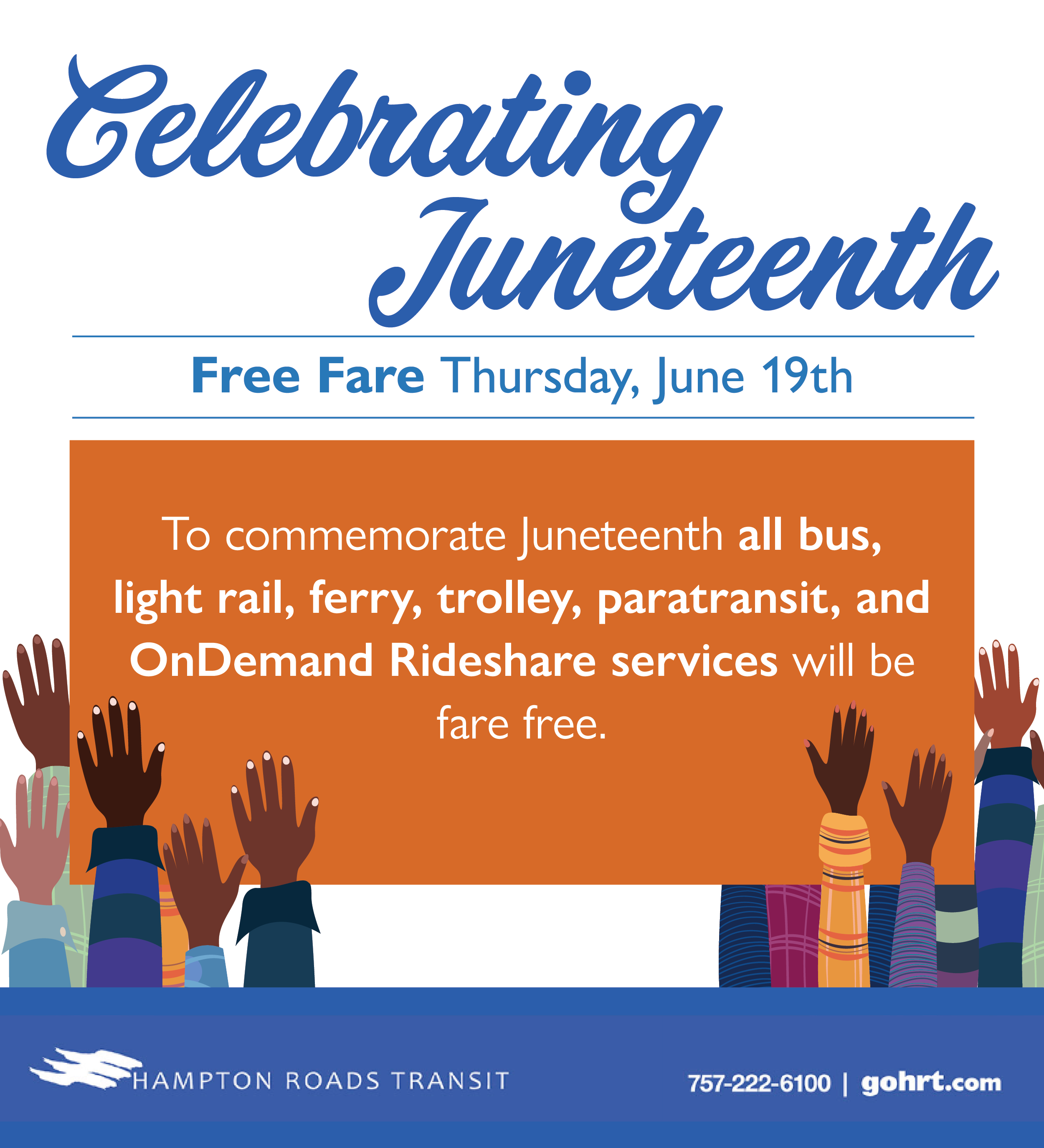 Free Fare for Juneteenth Image Link