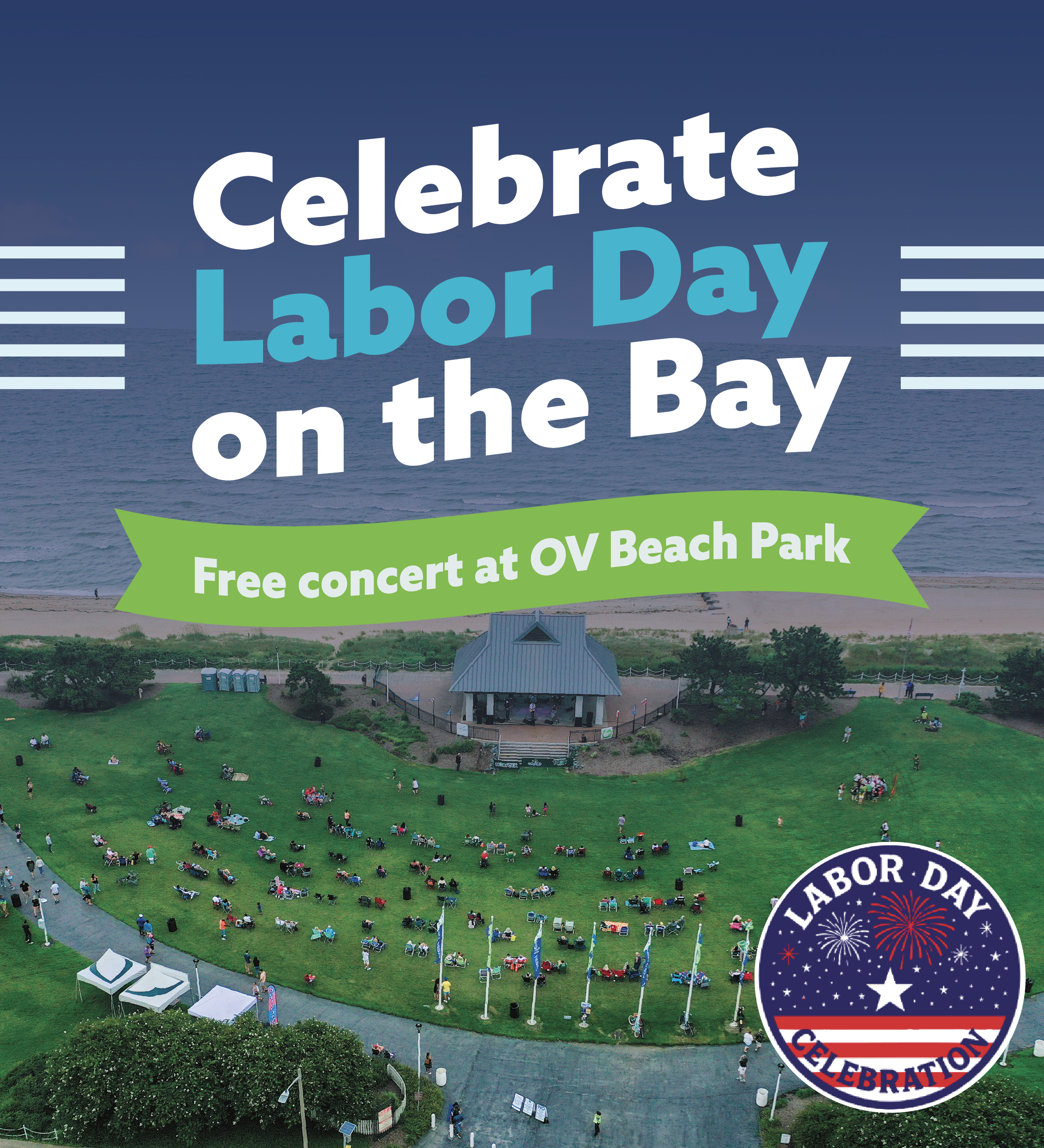Celebrate Labor Day at OV Beach Park graphic image link 
