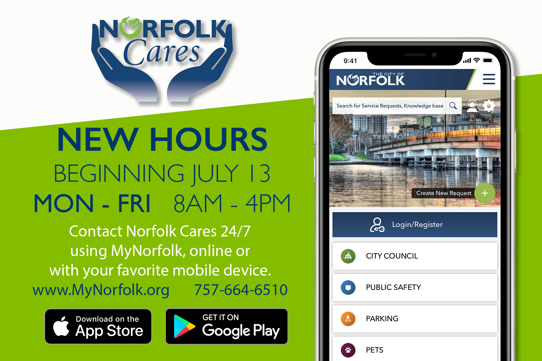New Norfolk Cares Hours