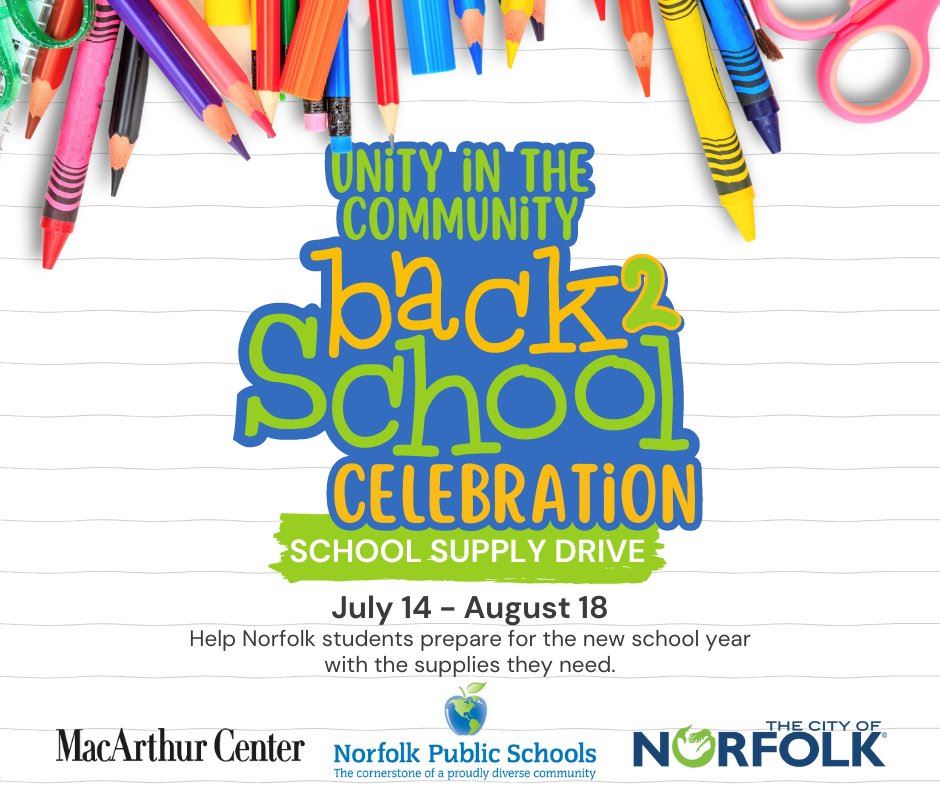 Back to School Celebration Supply Drive Flyer Image