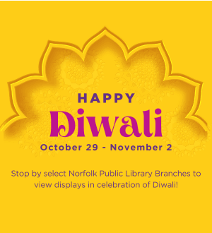 graphic image of flower and happy diwali greeting. 