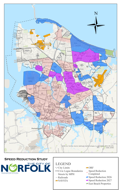 Neighborhood Speed Reduction Program Map