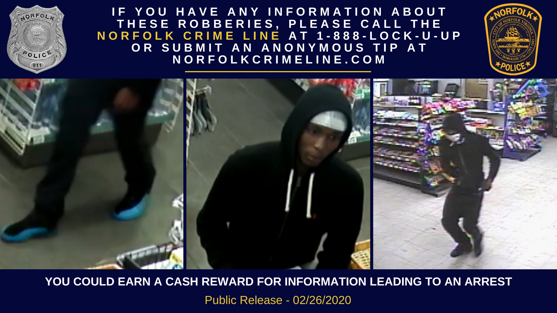 Commerical Robbery Suspect Photo Release