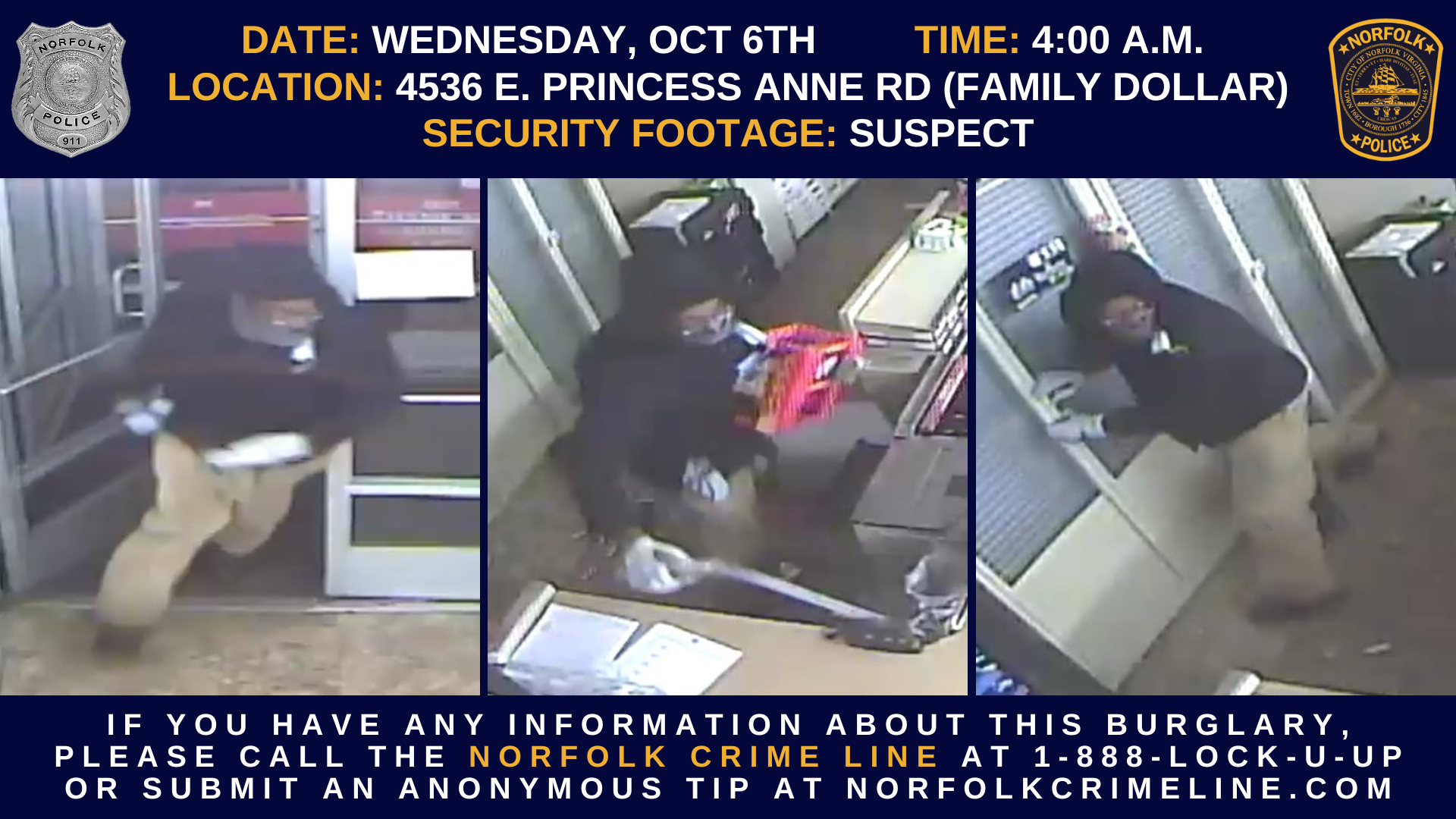 Family Dollar Burglary 100522